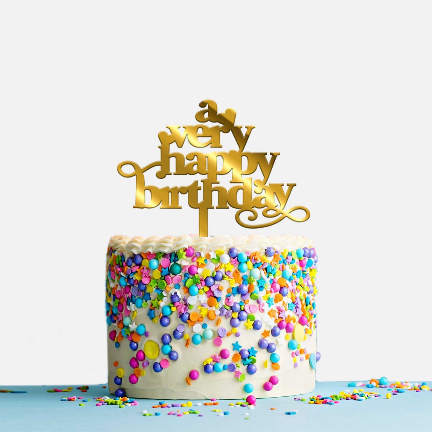 Happy Birthday Acrylic Cake Topper, Size - Medium, Pack of 1, SKU-TR10528