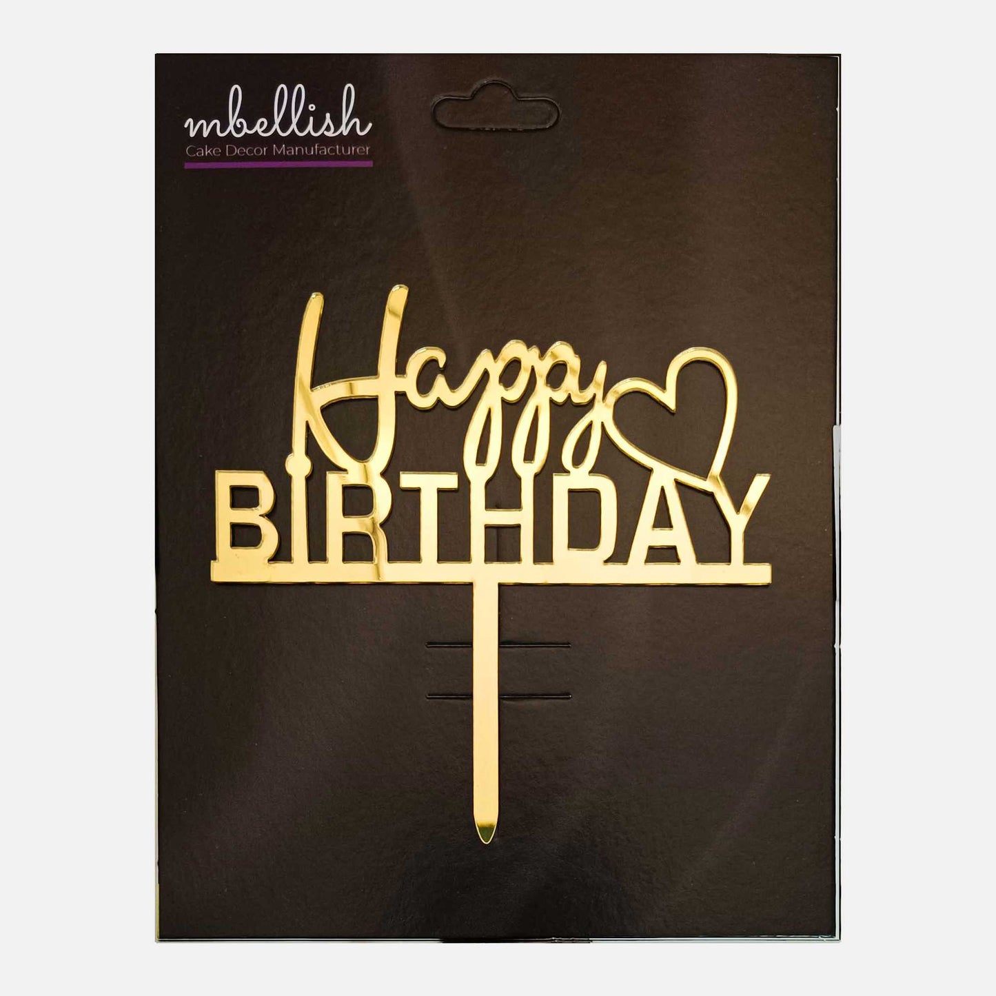 Happy Birthday Acrylic Cake Topper, Size - Medium, Pack of 1, SKU-TR10574