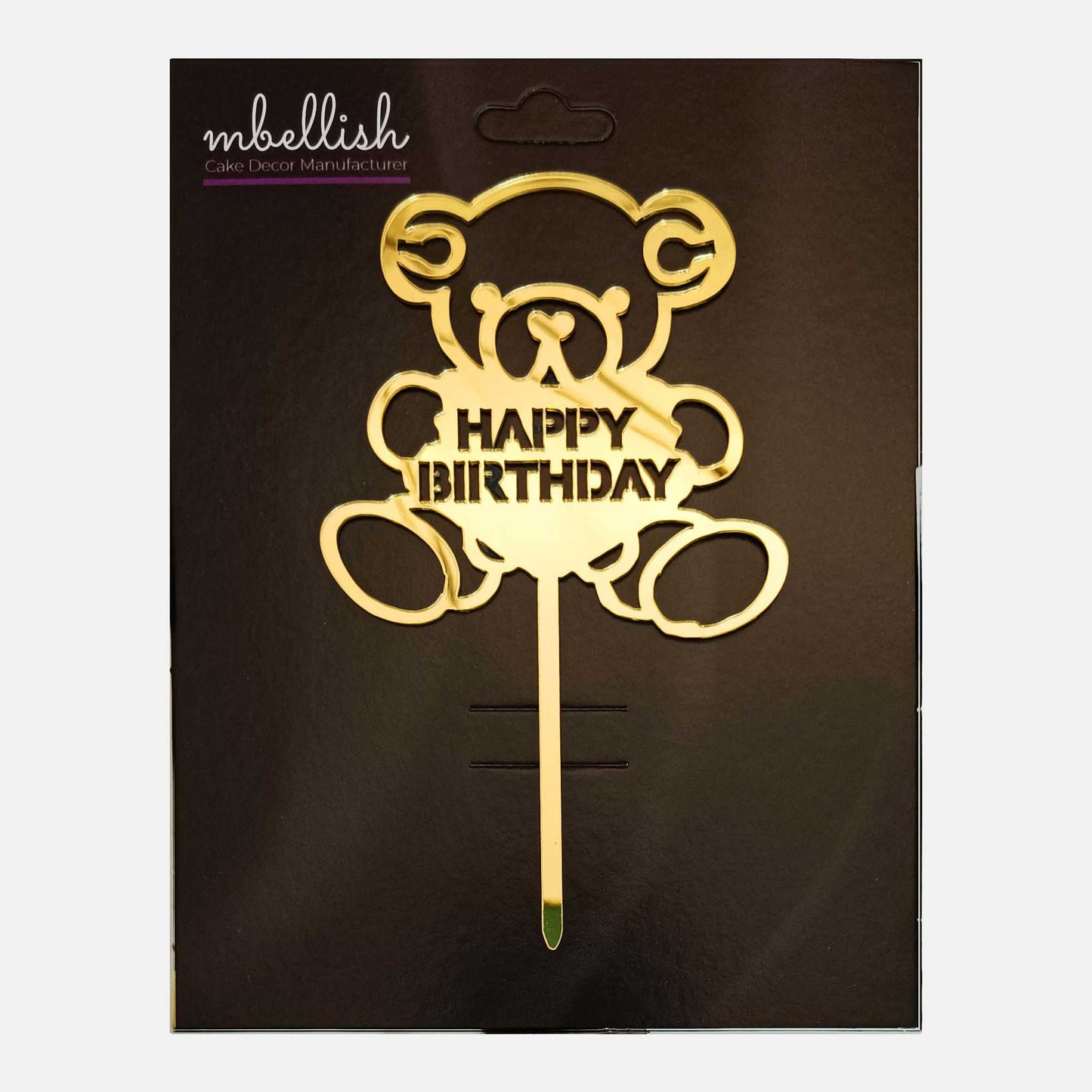 Happy Birthday Acrylic Cake Topper, Size - Medium, Pack of 1, SKU-TR10575