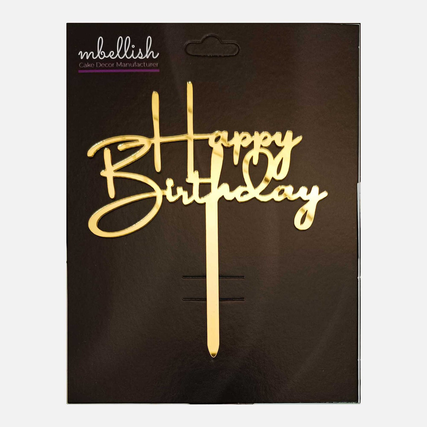 Happy Birthday Acrylic Cake Topper, Size - Medium, Pack of 1, SKU-TR10576