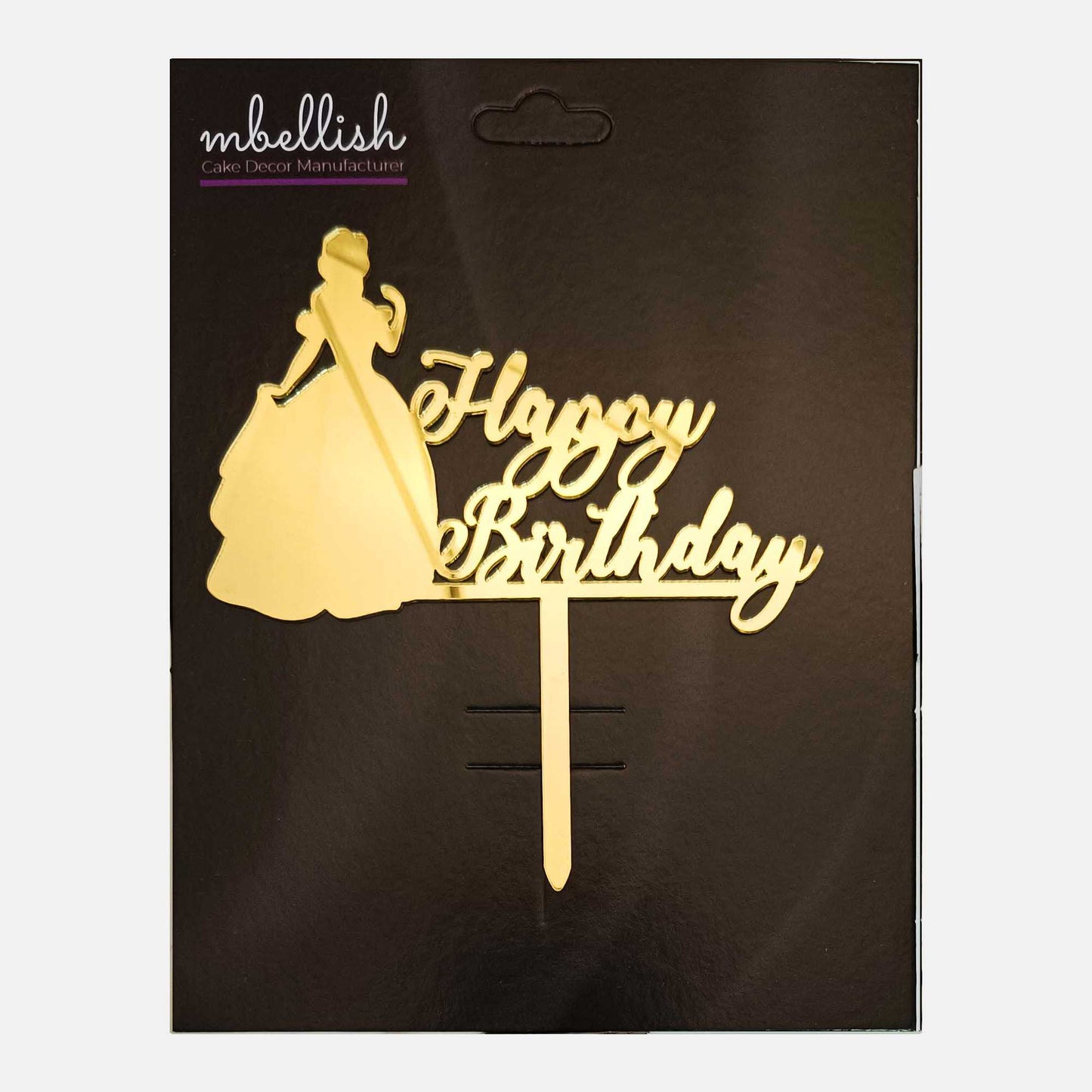 Happy Birthday Acrylic Cake Topper, Size - Medium, Pack of 1, SKU-TR10579