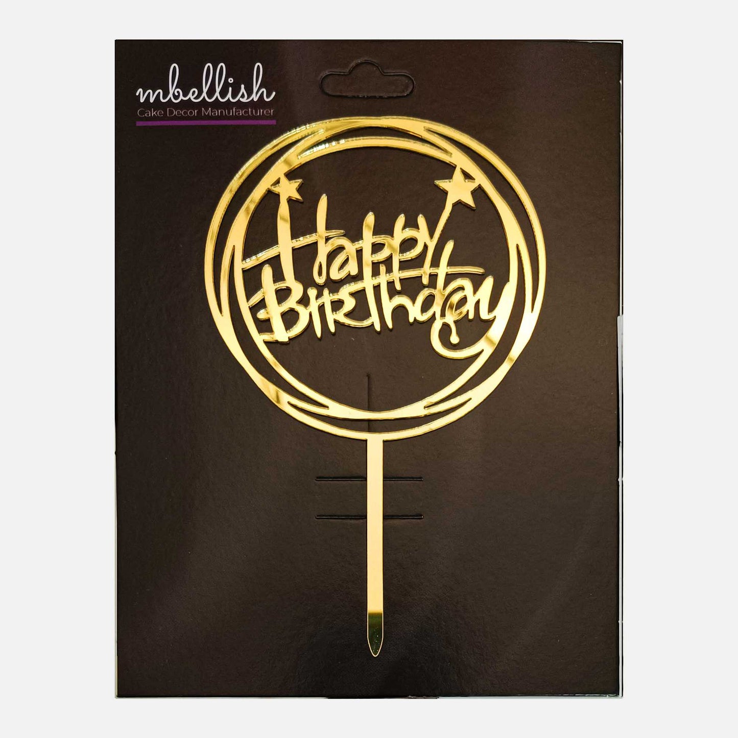 Happy Birthday Acrylic Cake Topper, Size - Medium, Pack of 1, SKU-TR10581