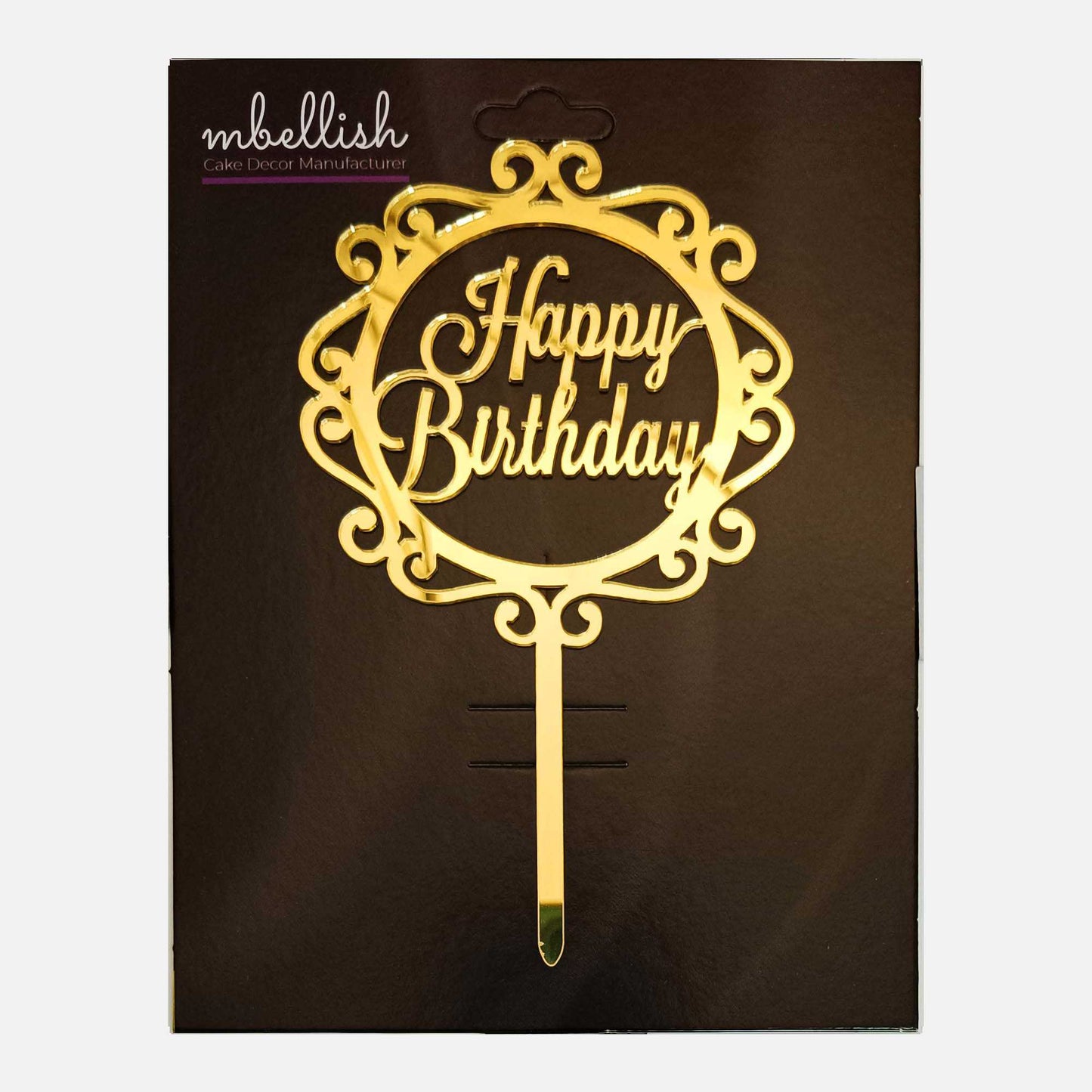 Happy Birthday Acrylic Cake Topper, Size - Medium, Pack of 1, SKU-TR10584