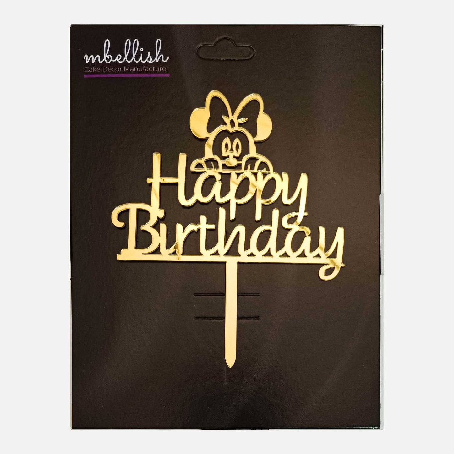 Happy Birthday Acrylic Cake Topper, Size - Medium, Pack of 1, SKU-TR10587