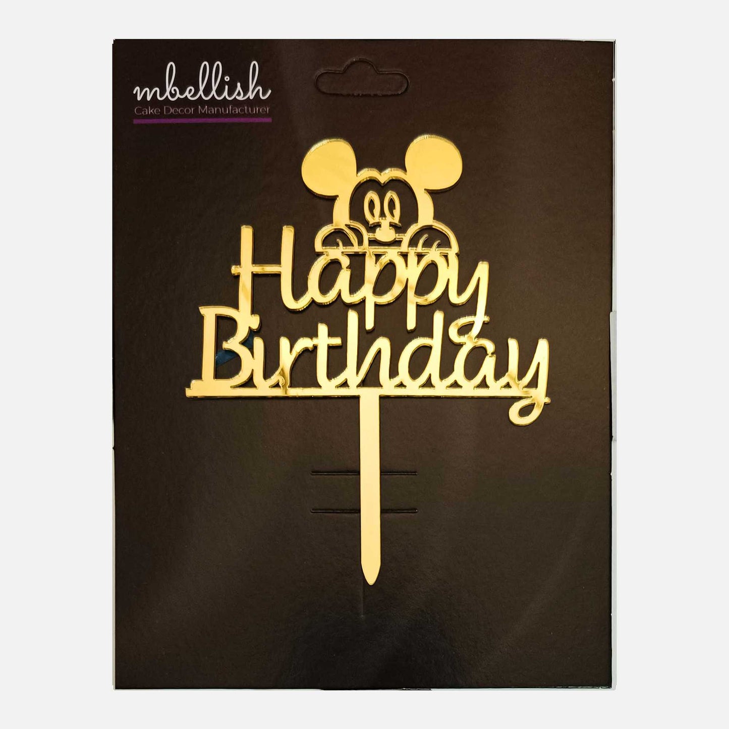 Happy Birthday Acrylic Cake Topper, Size - Medium, Pack of 1, SKU-TR10588