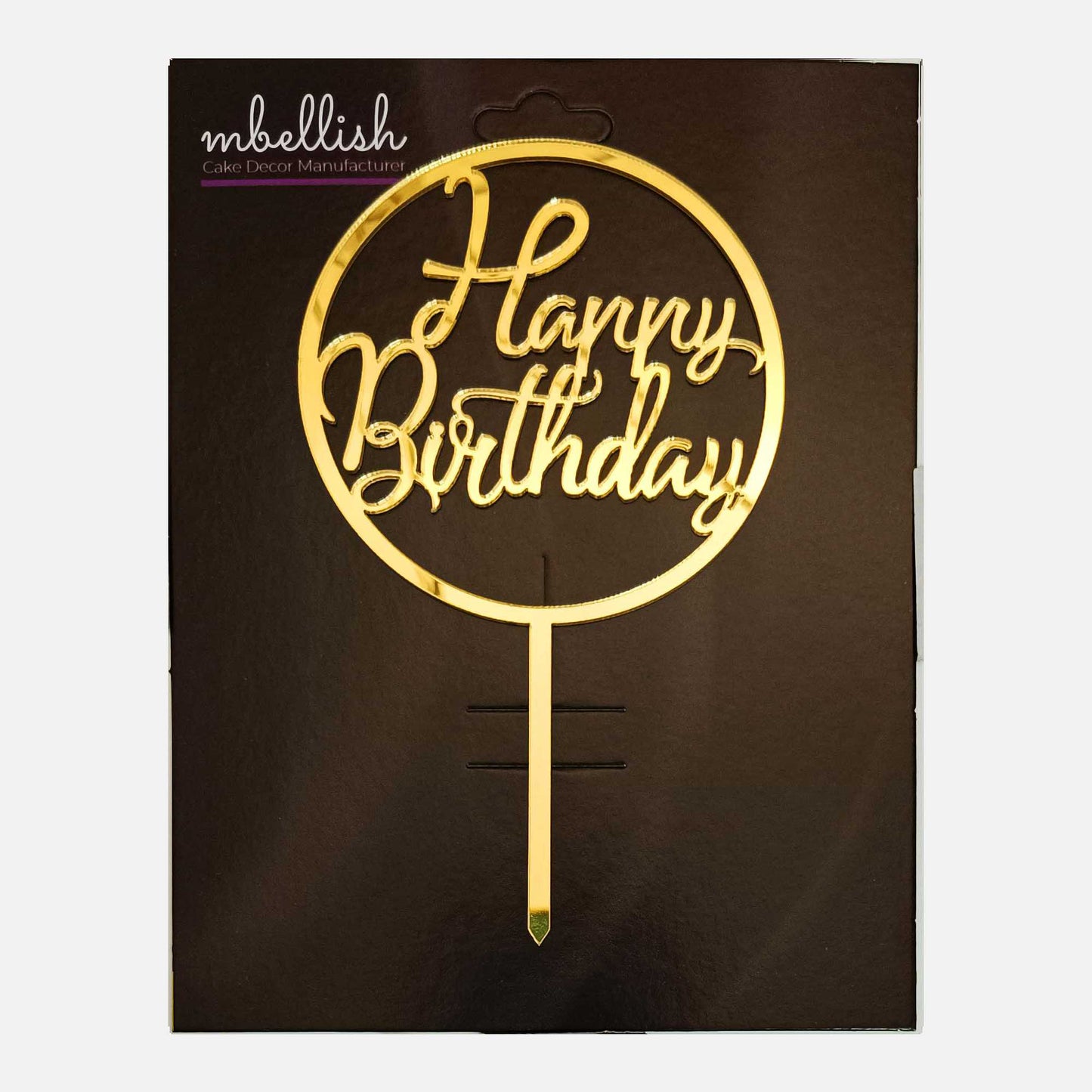 Happy Birthday Acrylic Cake Topper, Size - Medium, Pack of 1, SKU-TR10590