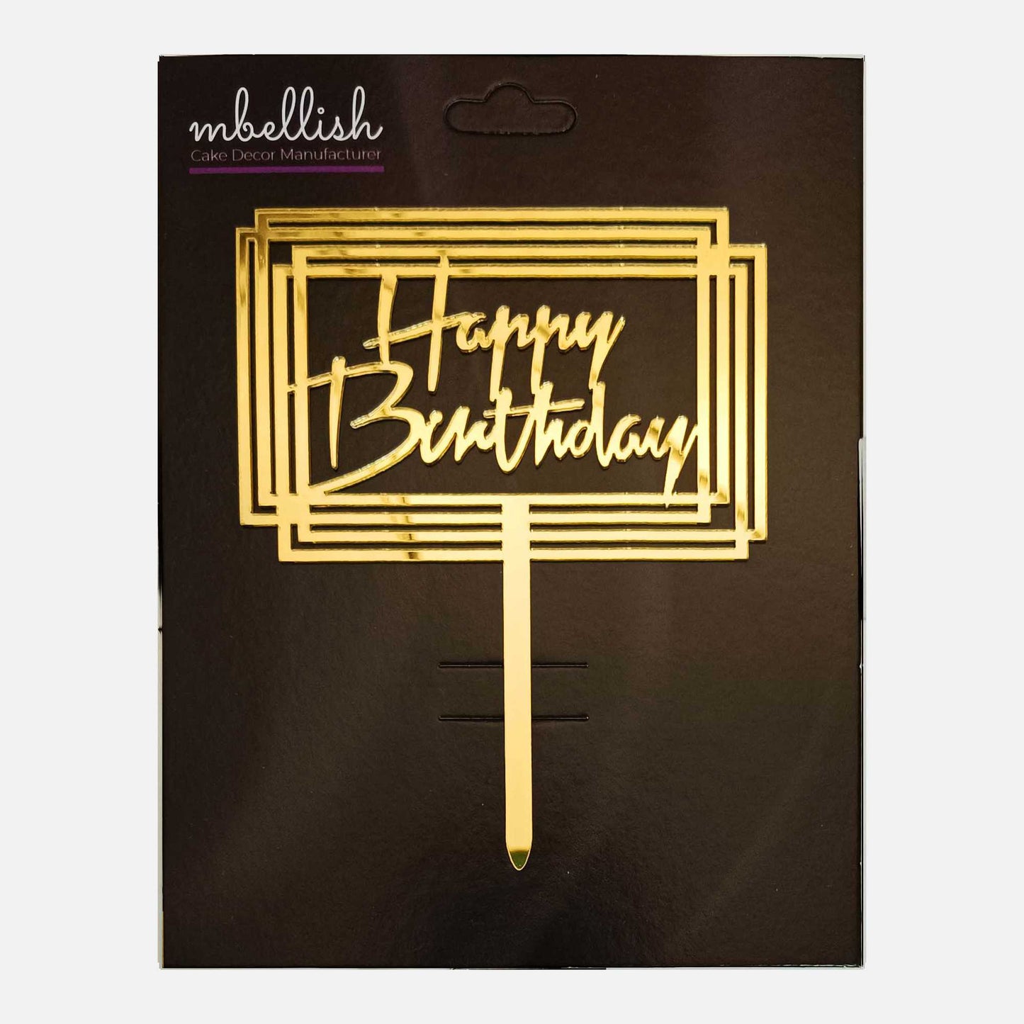 Happy Birthday Acrylic Cake Topper, Size - Medium, Pack of 1, SKU-TR10598