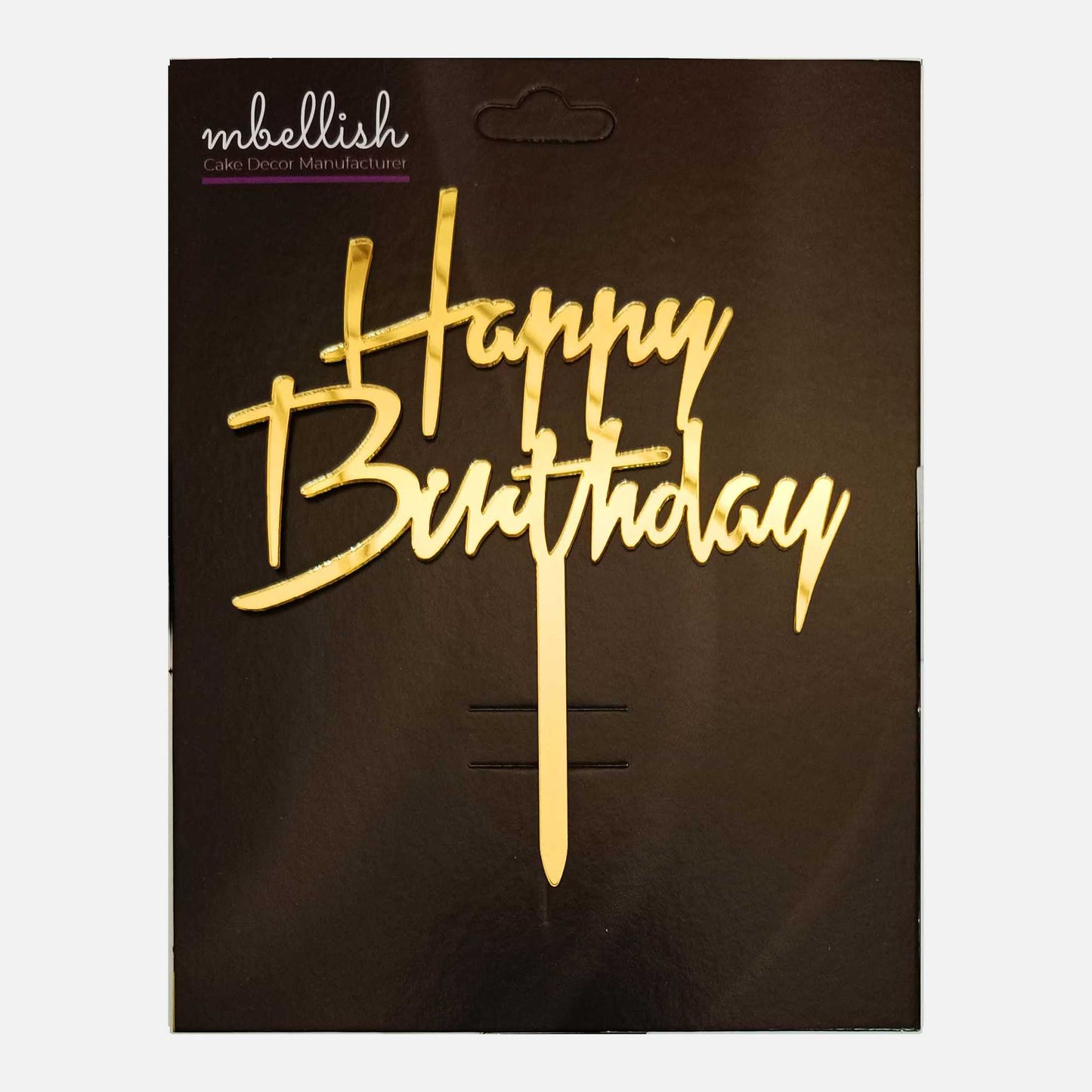 Happy Birthday Acrylic Cake Topper, Size - Medium, Pack of 1, SKU-TR10599