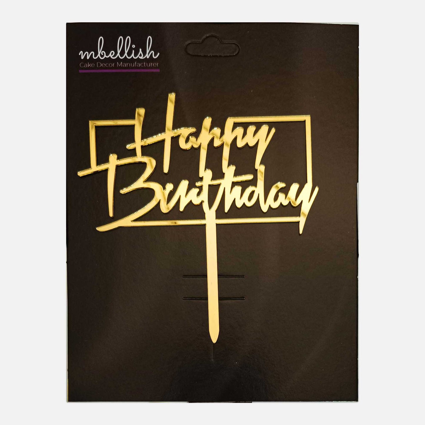 Happy Birthday Acrylic Cake Topper, Size - Medium, Pack of 1, SKU-TR10600