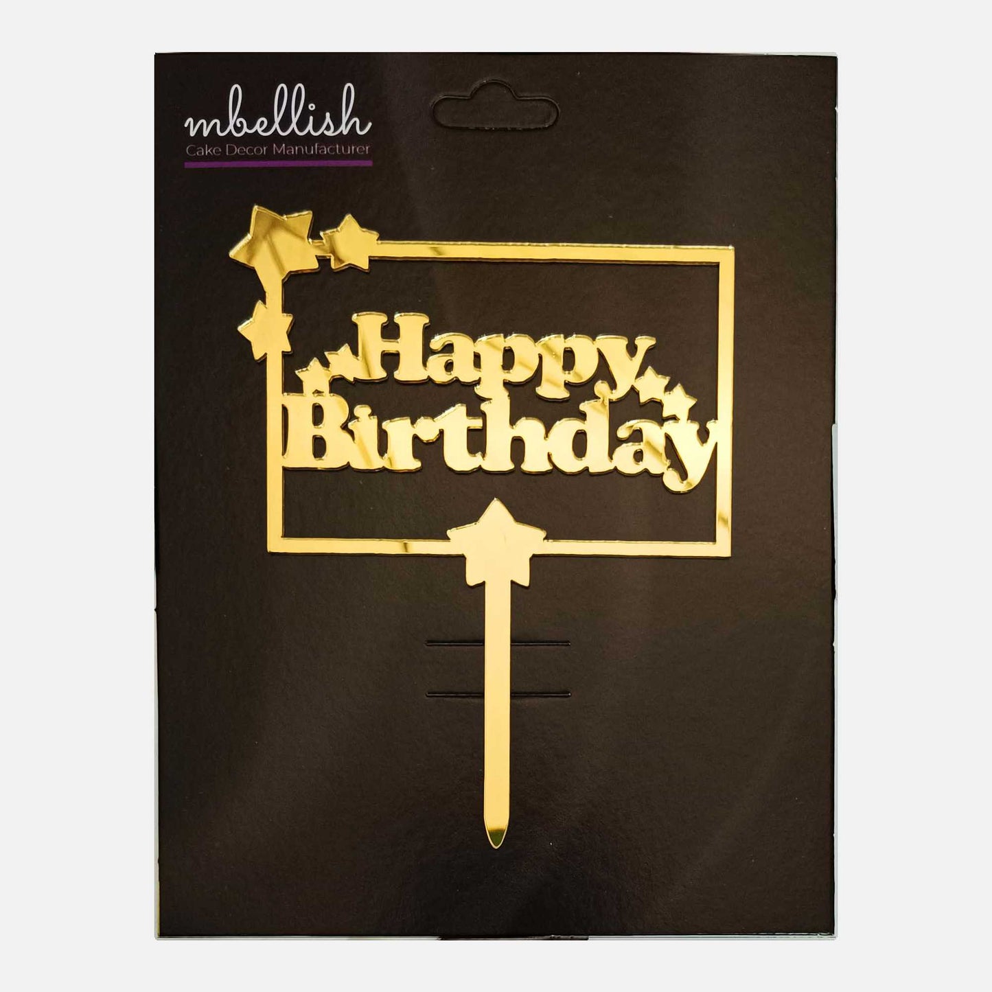 Happy Birthday Acrylic Cake Topper, Size - Medium, Pack of 1, SKU-TR10602