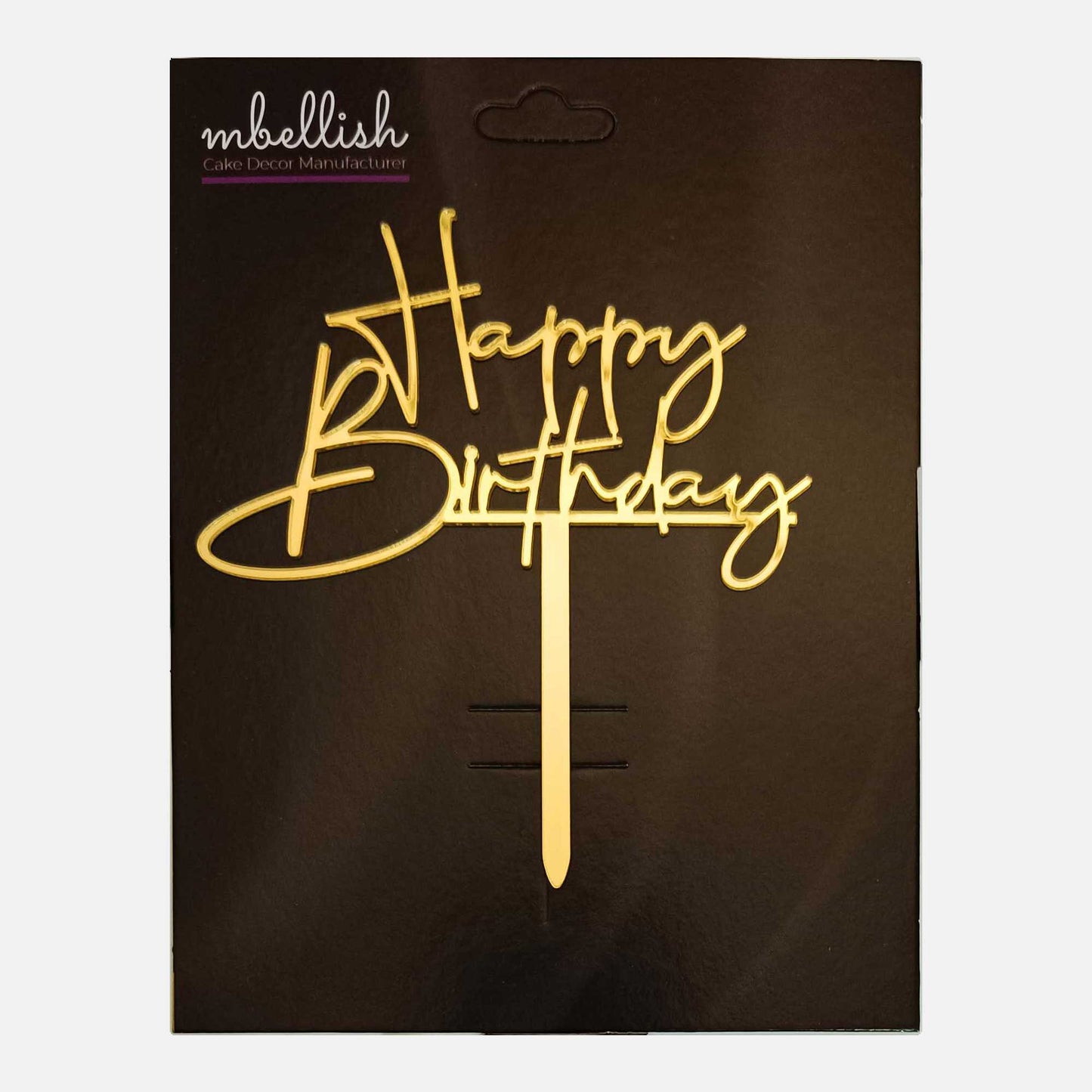 Happy Birthday Acrylic Cake Topper, Size - Medium, Pack of 1, SKU-TR10603