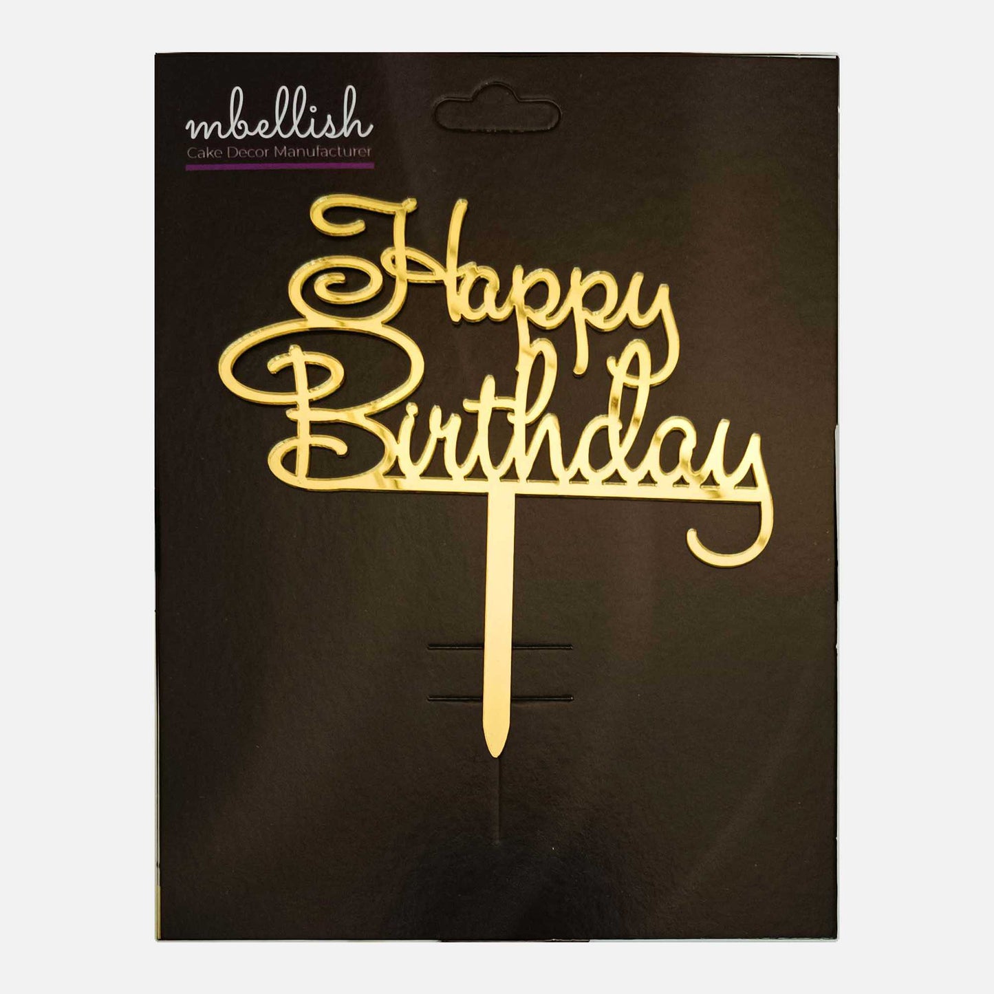 Happy Birthday Acrylic Cake Topper, Size - Medium, Pack of 1, SKU-TR10604