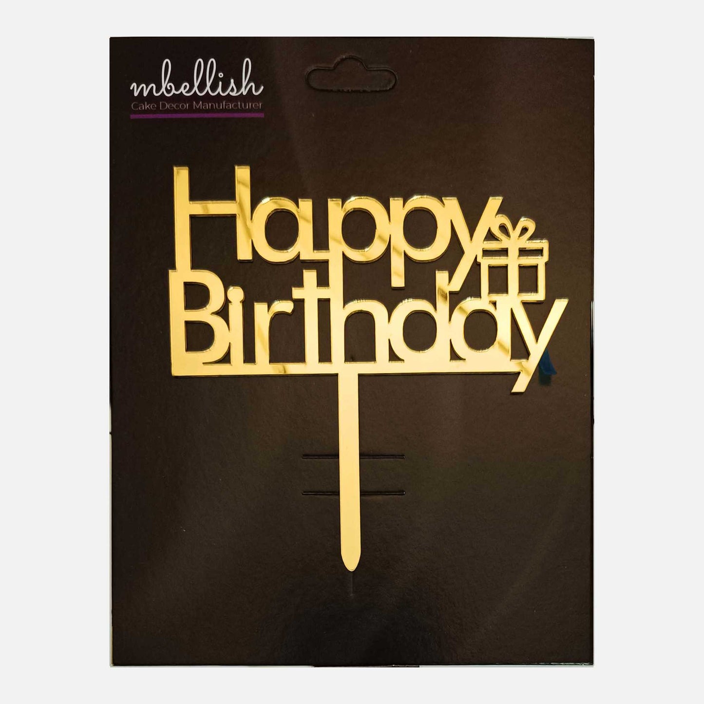 Happy Birthday Acrylic Cake Topper, Size - Medium, Pack of 1, SKU-TR10609