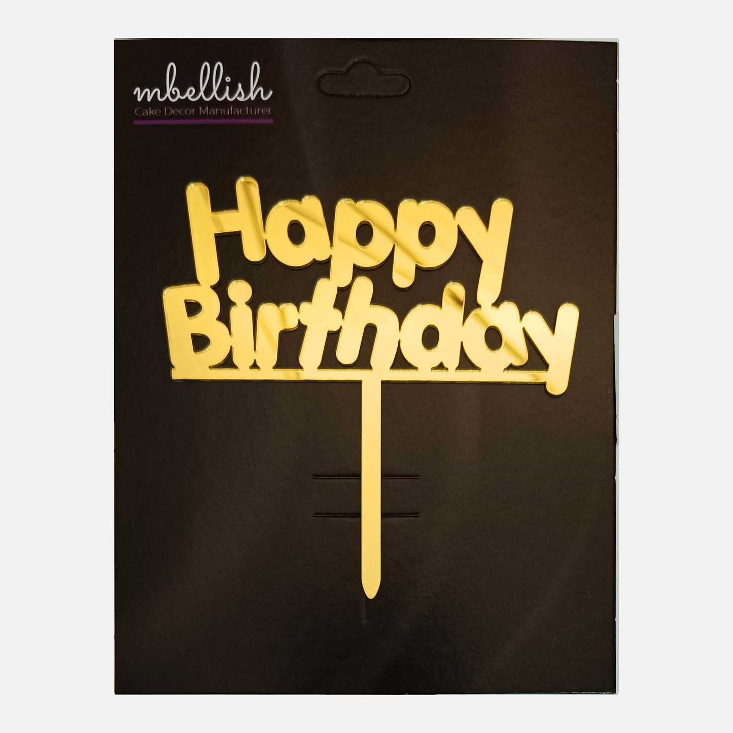 Happy Birthday Acrylic Cake Topper, Size - Medium, Pack of 1, SKU-TR10616
