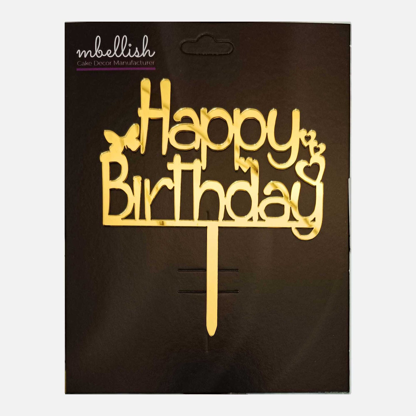 Happy Birthday Acrylic Cake Topper, Size - Medium, Pack of 1, SKU-TR10617