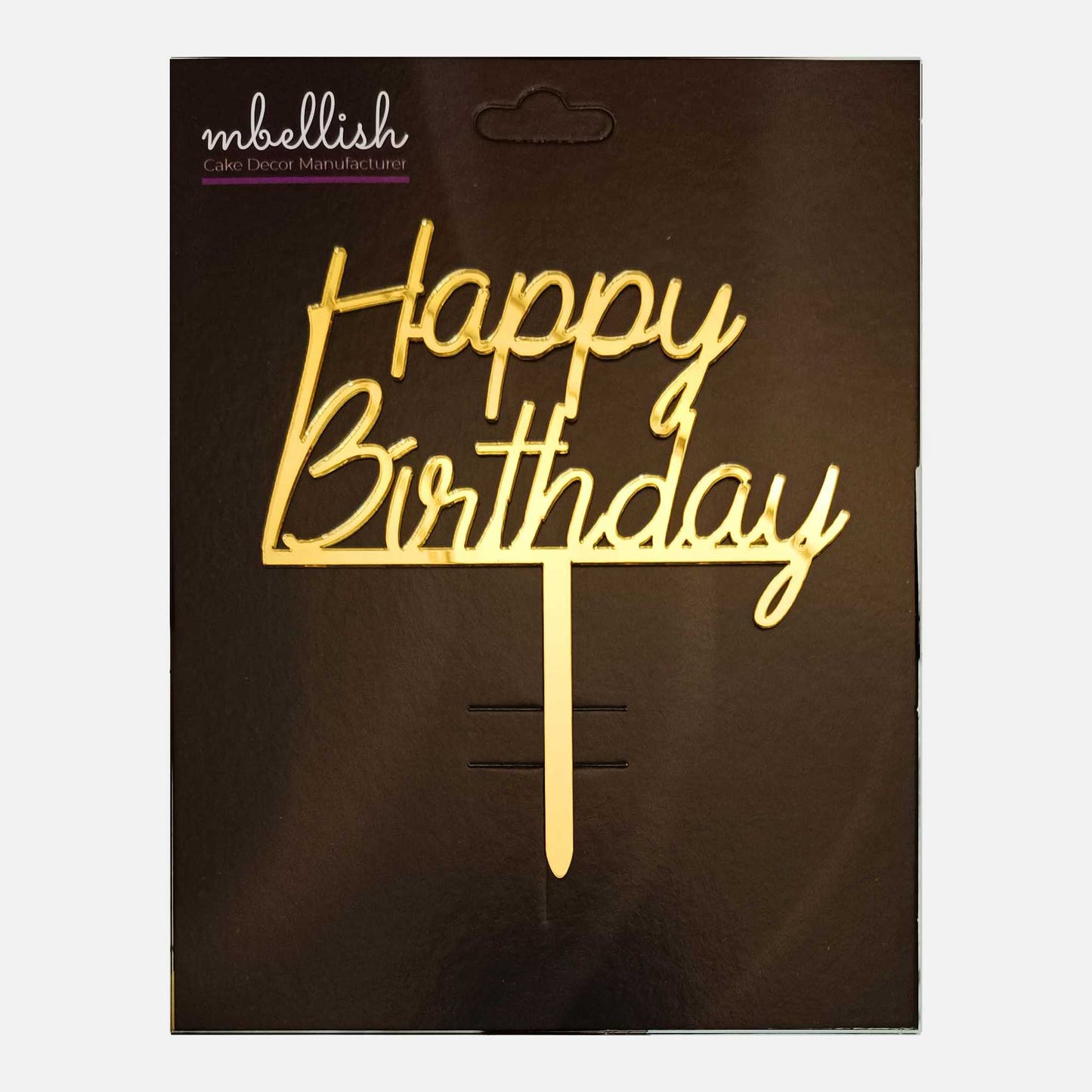 Happy Birthday Acrylic Cake Topper, Size - Medium, Pack of 1, SKU-TR10619