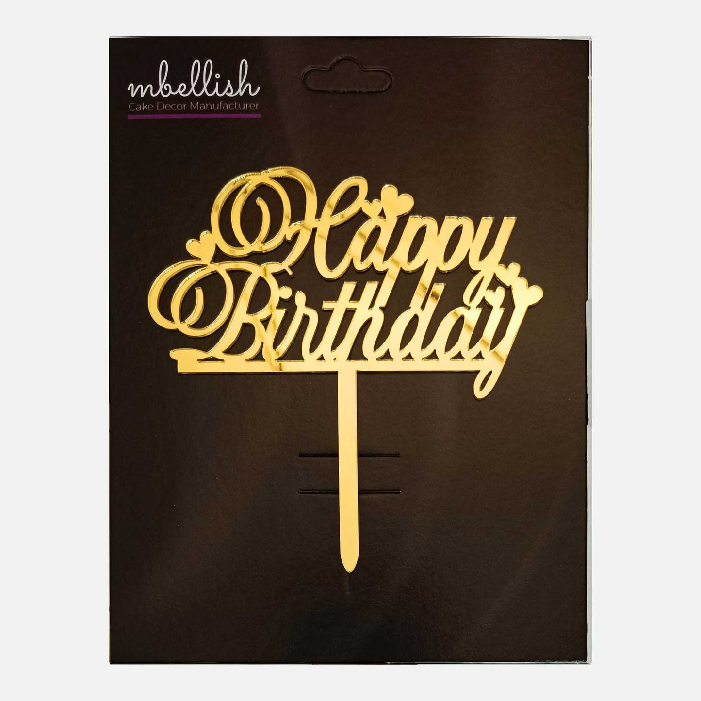 Happy Birthday Acrylic Cake Topper, Size - Medium, Pack of 1, SKU-TR10624