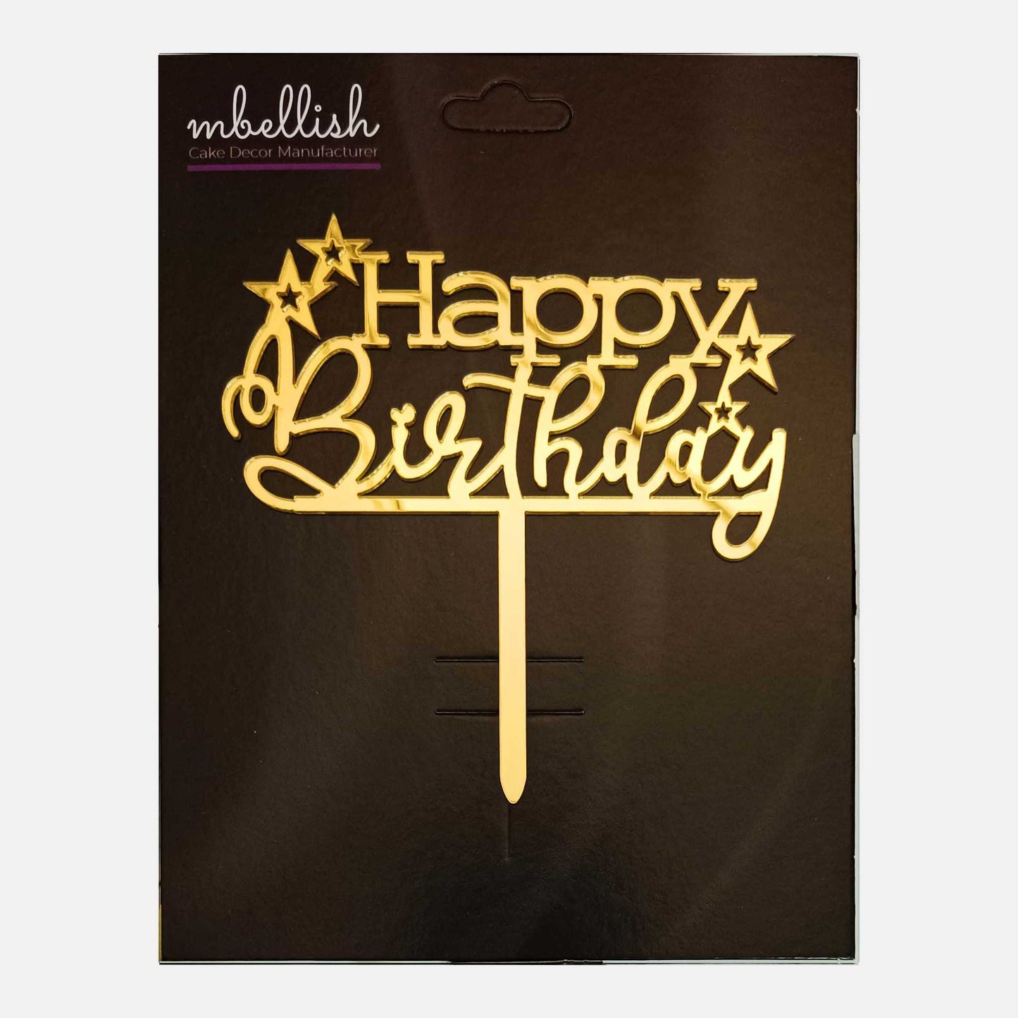 Happy Birthday Acrylic Cake Topper, Size - Medium, Pack of 1, SKU-TR10626