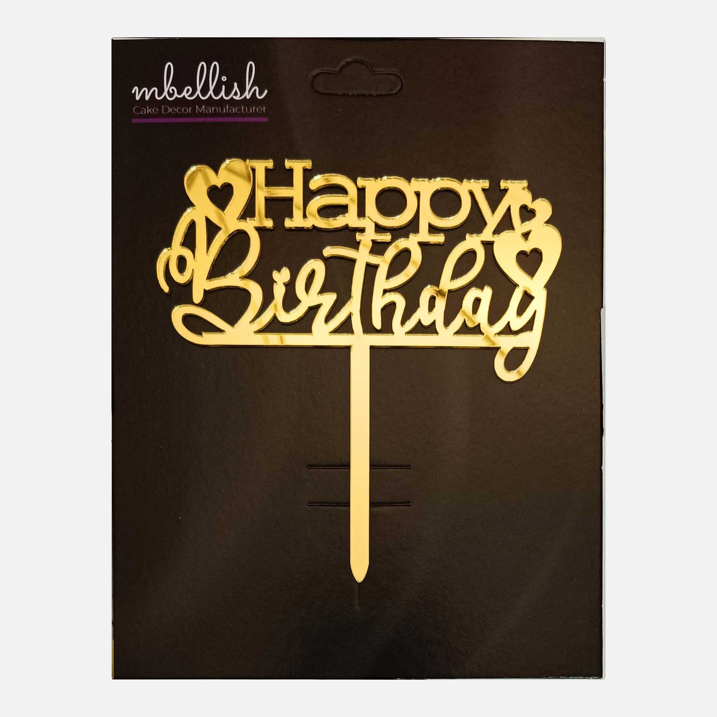 Happy Birthday Acrylic Cake Topper, Size - Medium, Pack of 1, SKU-TR10627