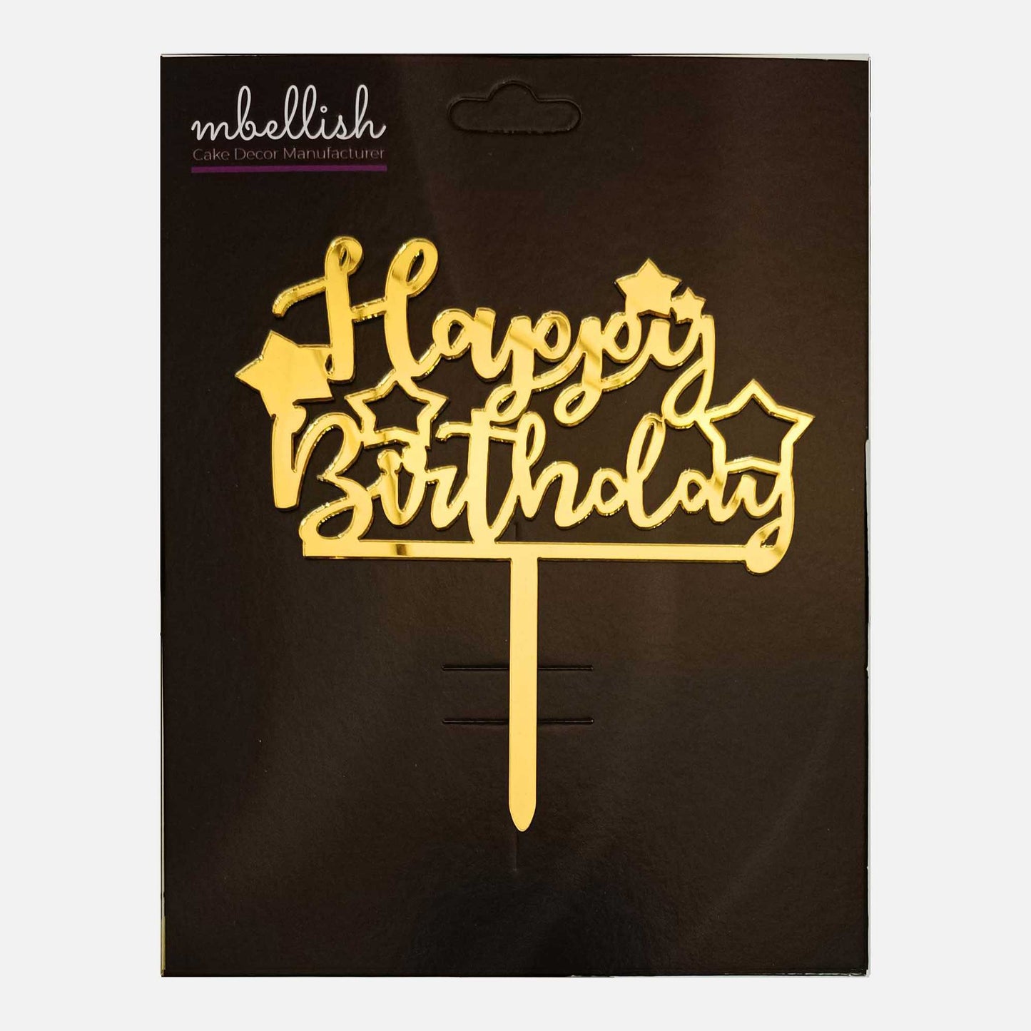 Happy Birthday Acrylic Cake Topper, Size - Medium, Pack of 1, SKU-TR10628