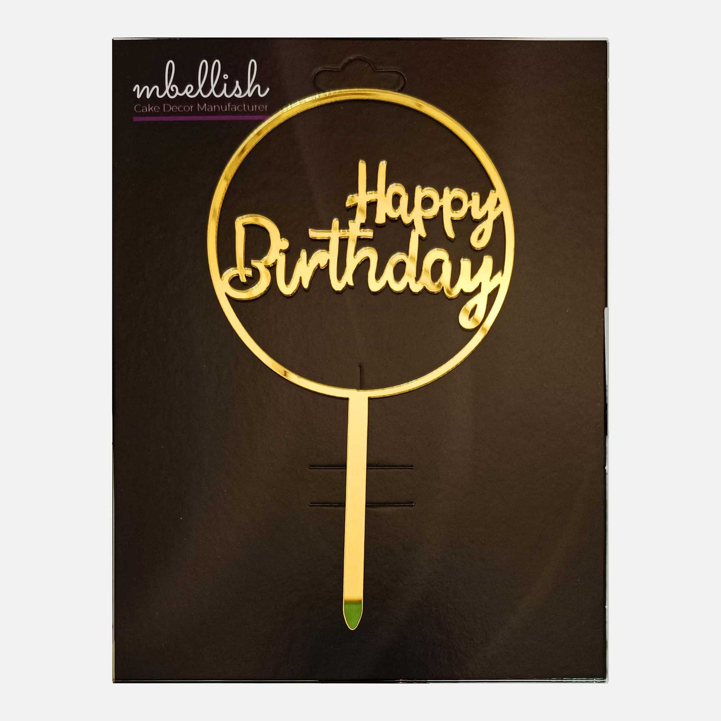 Happy Birthday Acrylic Cake Topper, Size - Medium, Pack of 1, SKU-TR10629