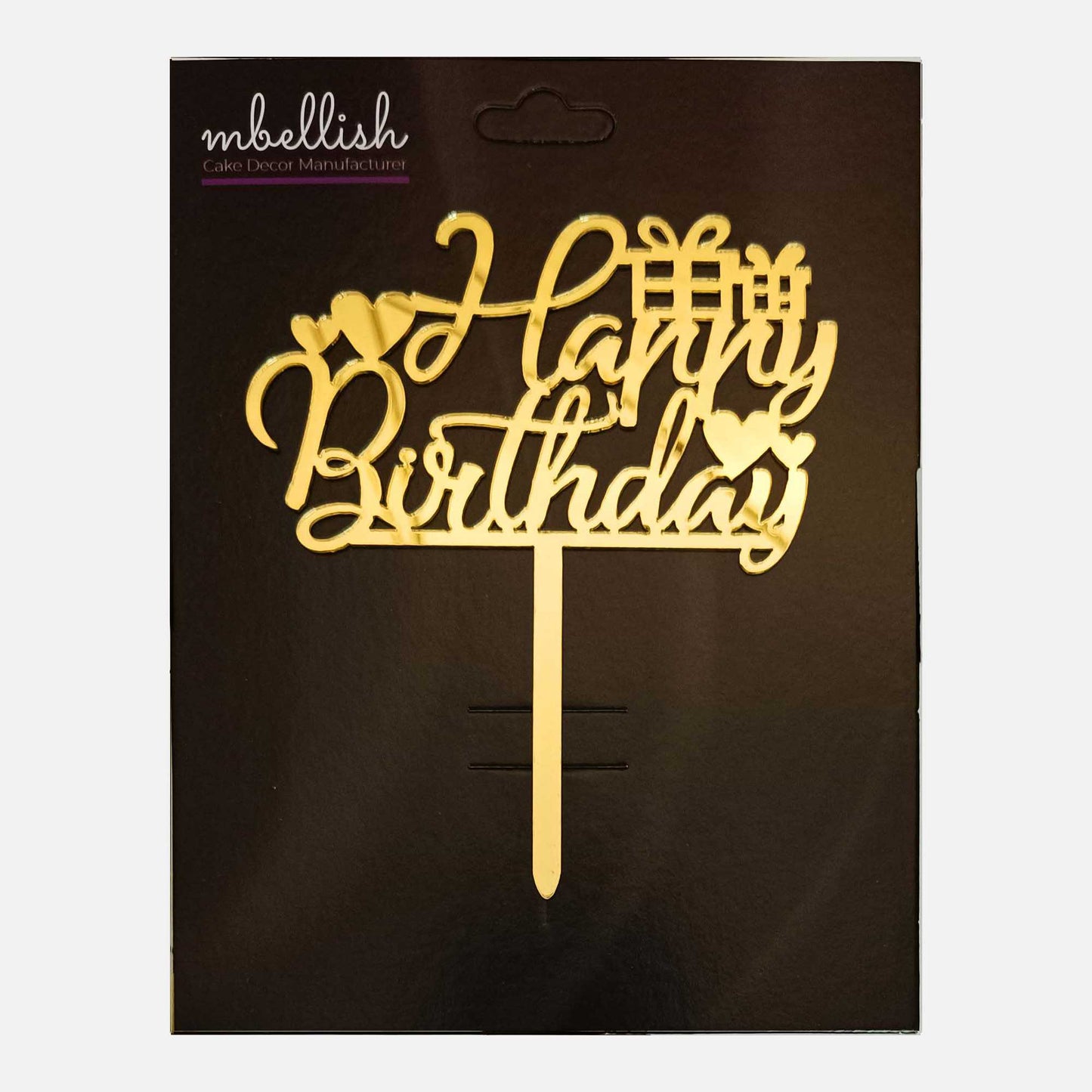 Happy Birthday Acrylic Cake Topper, Size - Medium, Pack of 1, SKU-TR10630