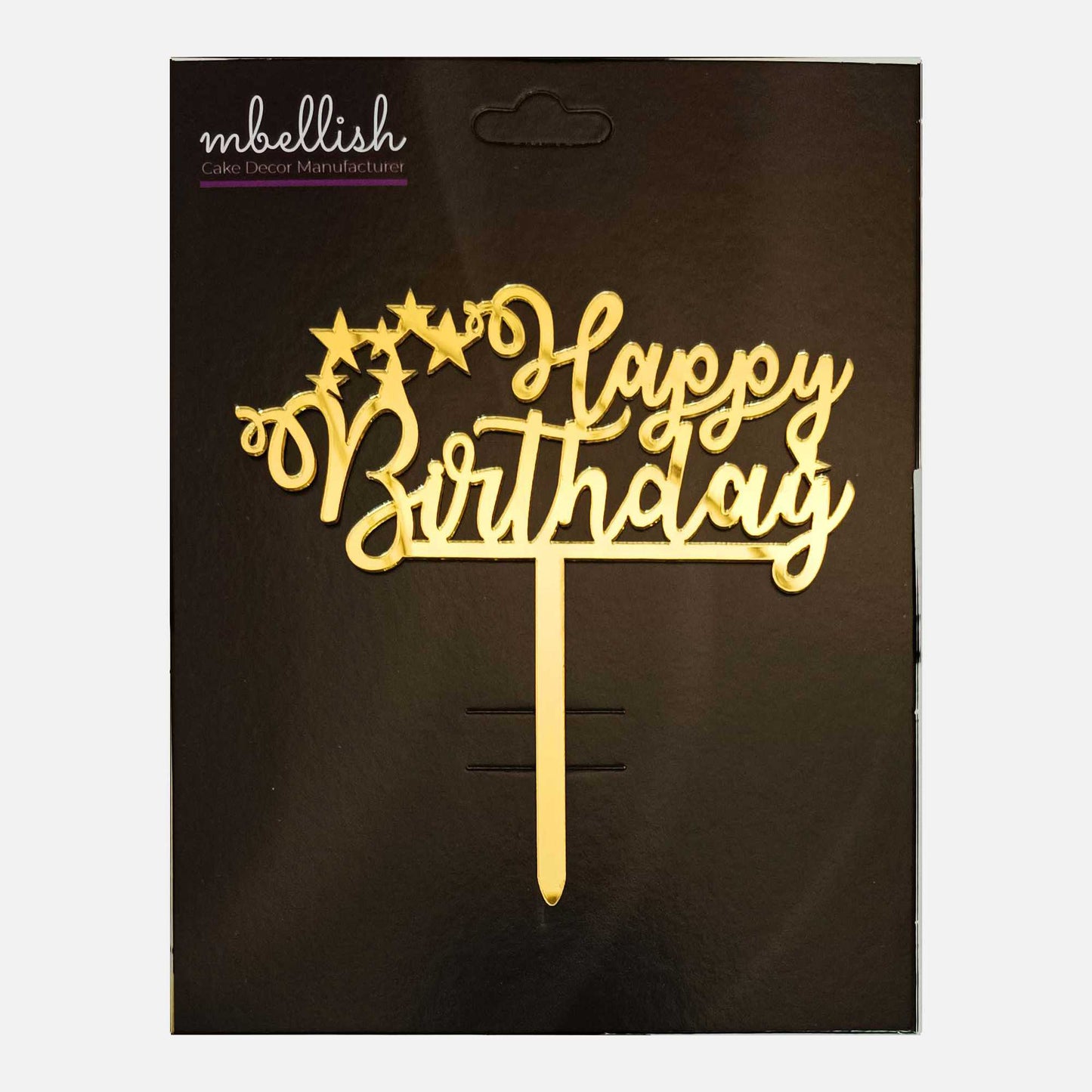 Happy Birthday Acrylic Cake Topper, Size - Medium, Pack of 1, SKU-TR10632