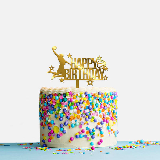 Happy Birthday Acrylic Cake Topper, Size - Medium, Pack of 1, SKU-TR10673