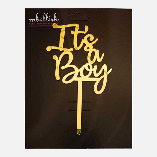 It’s a Boy Acrylic Cake Topper, Size - Medium, Pack of 1, SKU-TR10690