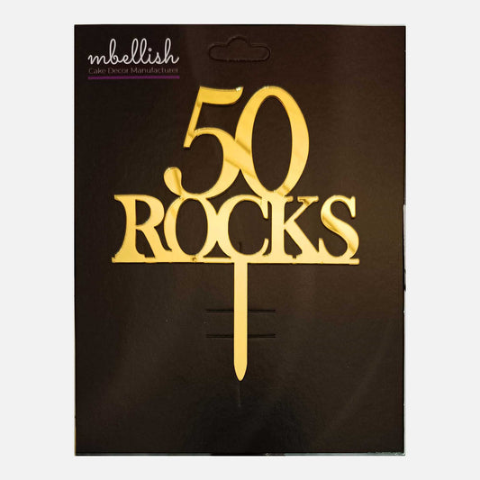 50 Rocks Arcrylic Cake Topper, Size - Medium, Pack of 1, SKU-TR10705