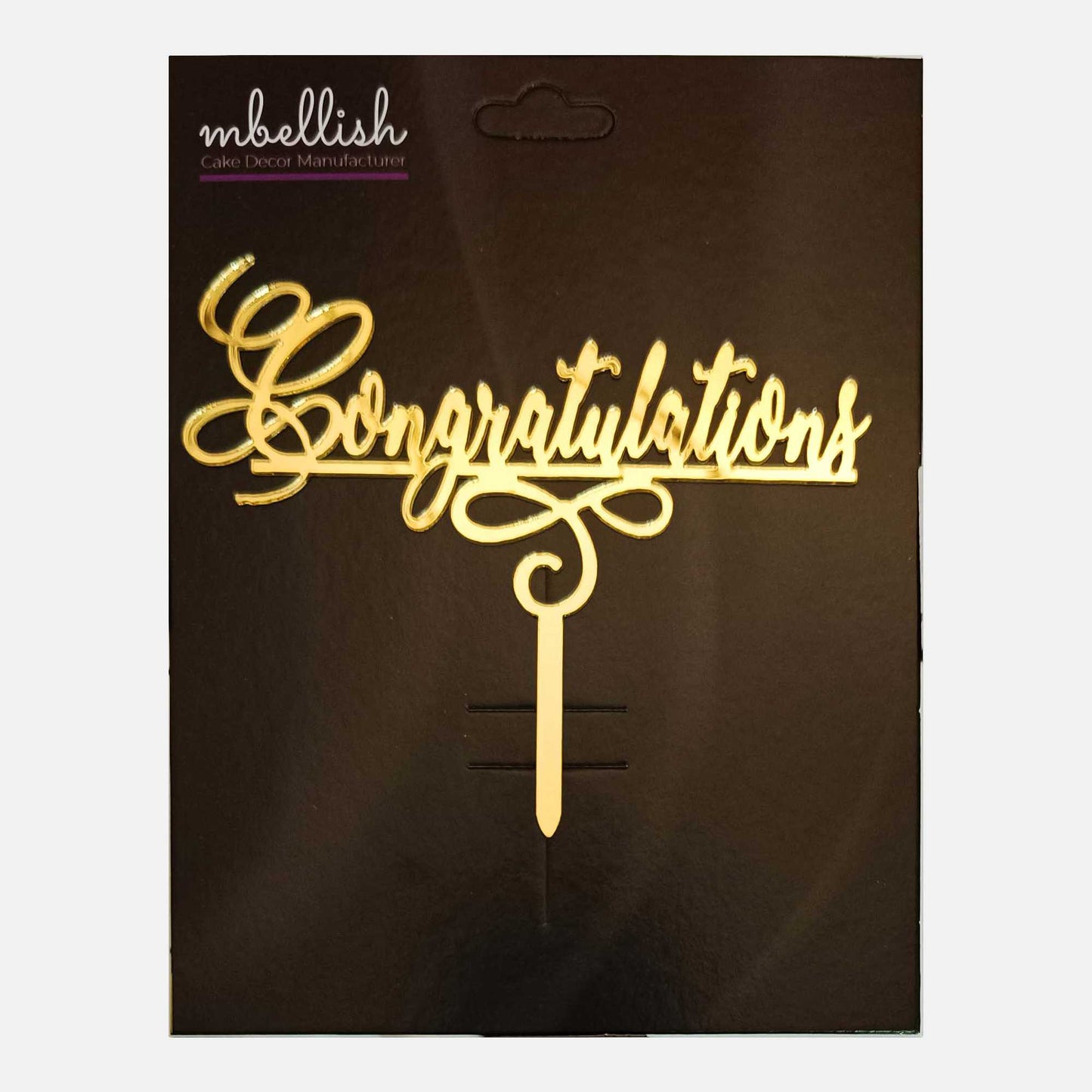 Congratulations Acrylic Cake Topper, Size - Medium, SKU-TR10729