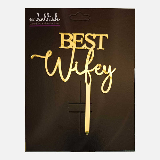 Best Wifey Acrylic Cake Topper, Size - Medium, SKU-TR10738
