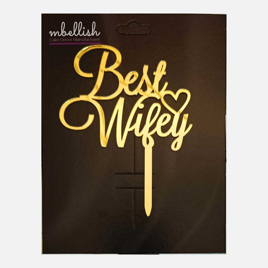 Best Wifey Acrylic Cake Topper, Size - Medium, SKU-TR10739