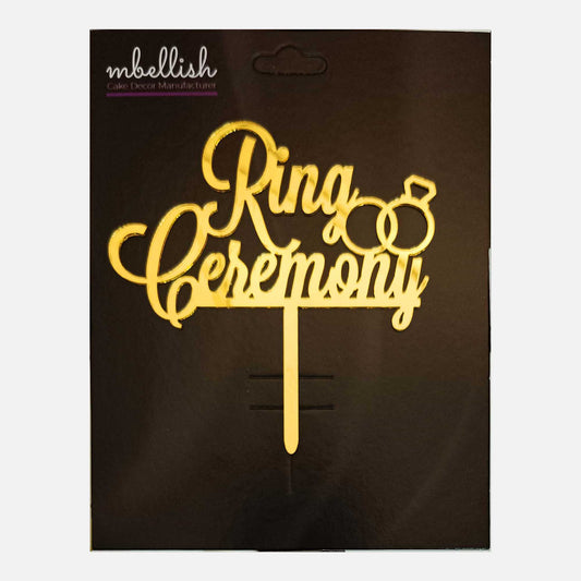 Ring Ceremony Arcrylic Cake Topper Ring, Size - Medium, Pack of 1, SKU-TR10752