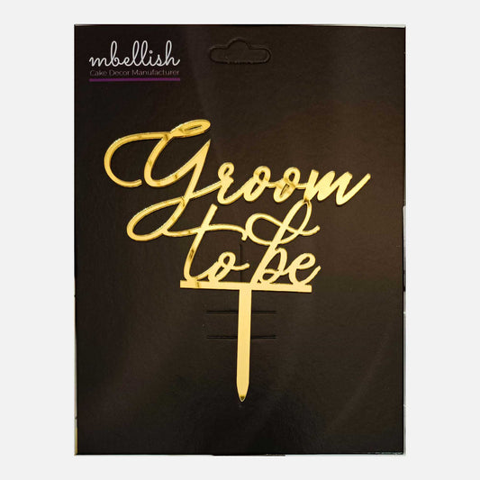 Groom to be Arcrylic Cake Topper, Size - Medium, Pack of 1, SKU-TR10766