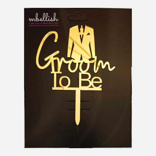 Groom to be Arcrylic Cake Topper, Size - Medium, Pack of 1, SKU-TR10769