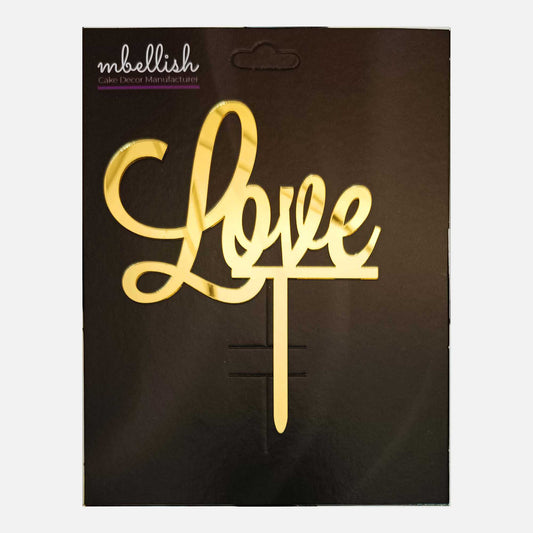 Love Arcrylic Cake Topper, Size - Medium, Pack of 1, SKU-TR10778