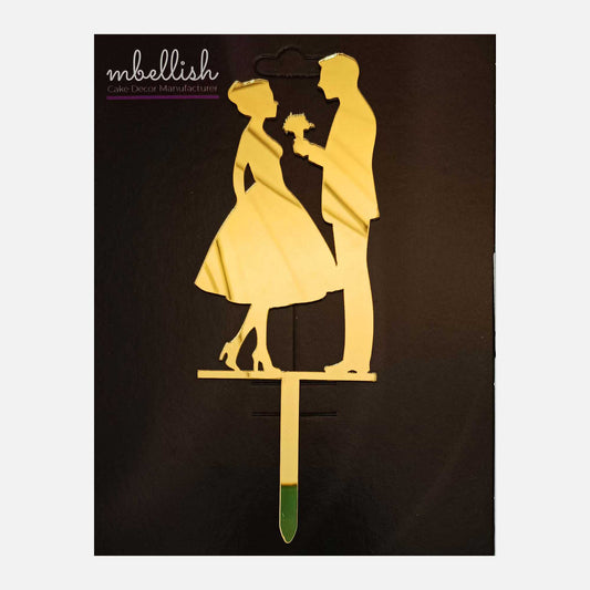 Couples Arcrylic Cake Topper, Size - Medium, Pack of 1, SKU-TR10829