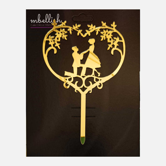 Couples Arcrylic Cake Topper, Size - Medium, Pack of 1, SKU-TR10830