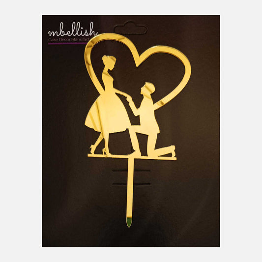 Couples Arcrylic Cake Topper, Size - Medium, Pack of 1, SKU-TR10831