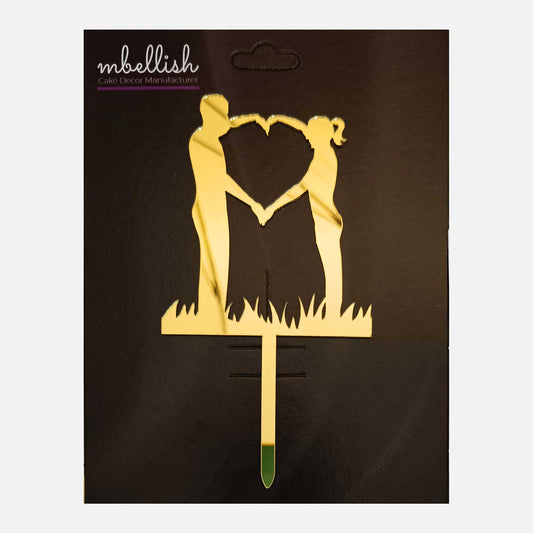 Couples Arcrylic Cake Topper, Size - Medium, Pack of 1, SKU-TR10834