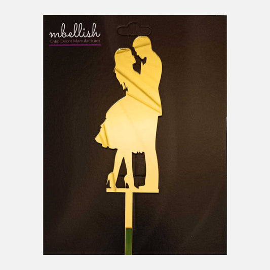 Couples Arcrylic Cake Topper, Size - Medium, Pack of 1, SKU-TR10840
