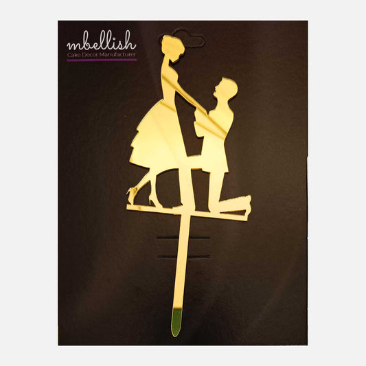 Couples Arcrylic Cake Topper, Size - Medium, Pack of 1, SKU-TR10841