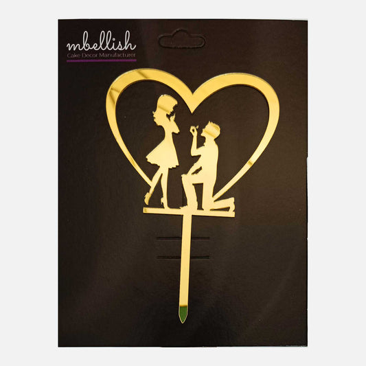Couples Arcrylic Cake Topper, Size - Medium, Pack of 1, SKU-TR10843