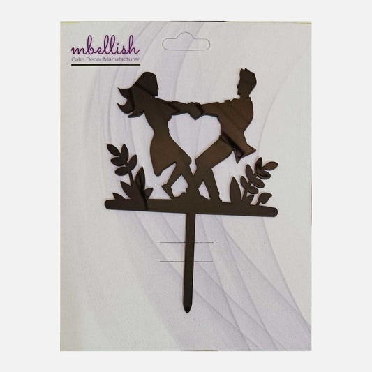 Couples Arcrylic Cake Topper, Size - Medium, Pack of 1, SKU-TR10845