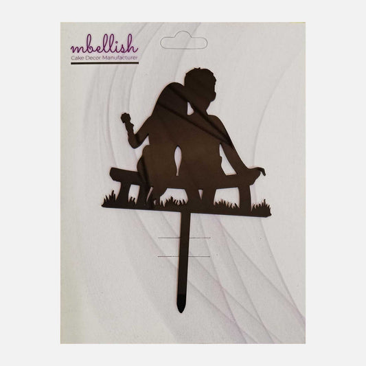 Couples Arcrylic Cake Topper, Size - Medium, Pack of 1, SKU-TR10848