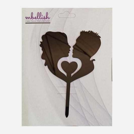 Couples Arcrylic Cake Topper, Size - Medium, Pack of 1, SKU-TR10852
