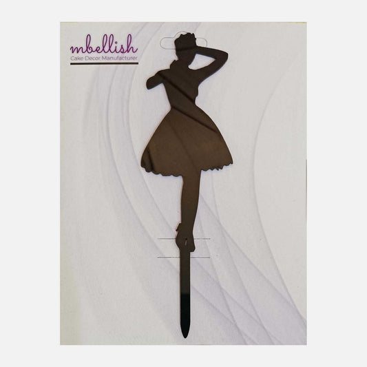 Women Acrylic Cake Topper, Size - Medium, SKU-TR10858