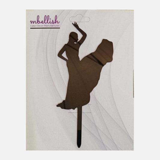 Women Acrylic Cake Topper, Size - Medium, SKU-TR10859