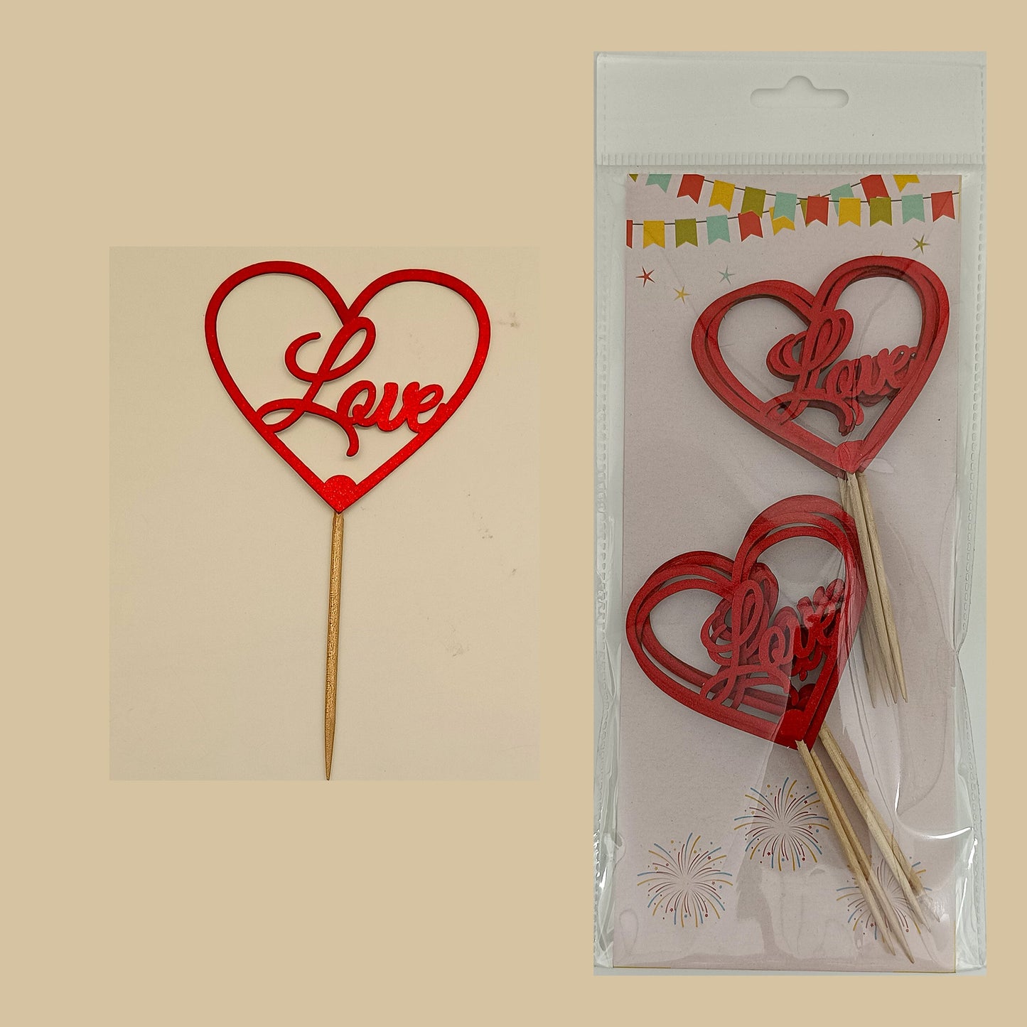 Love Glitter Tags, Size - Small, Pack of 10, Sku - TR11283